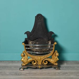 Antique Regency Style Compact Cast Iron Fire Grate