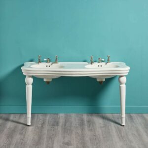 Antique Louis Style Double Sink with Porcelain Legs