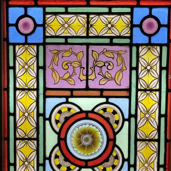 Vibrant Antique Stained Glass Window