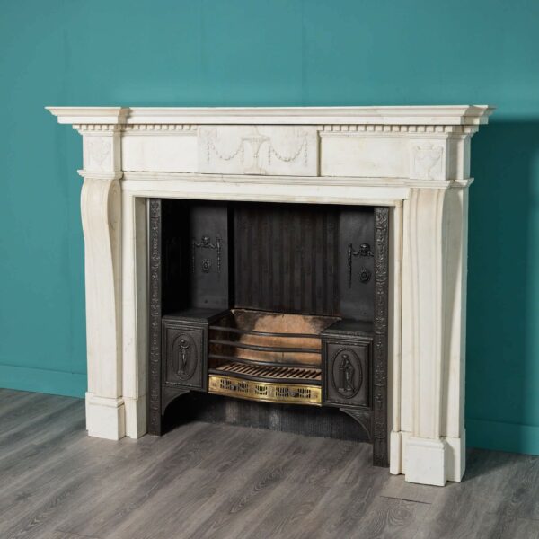 Antique George III Style Neoclassical Marble Fireplace