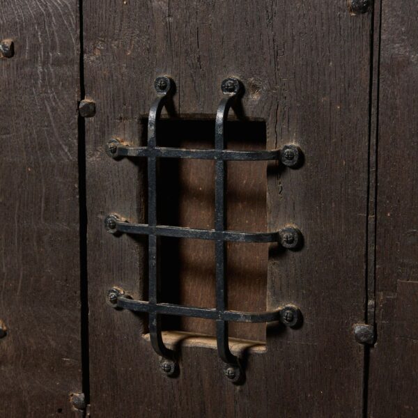 Victorian Oak Exterior Door with Peephole