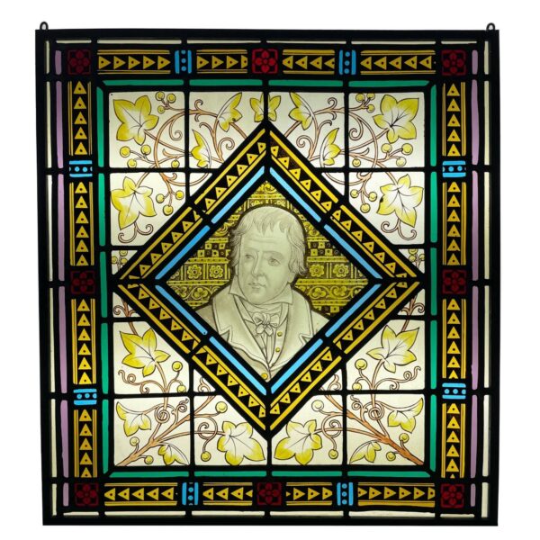 Walter Scott Antique Stained Glass Window