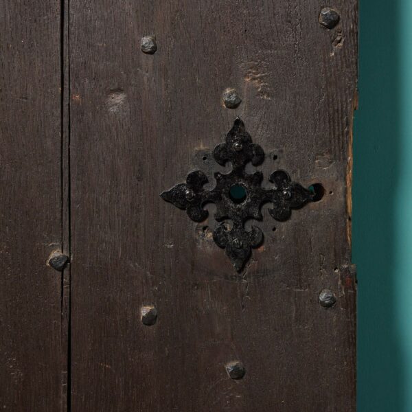Victorian Oak Exterior Door with Peephole