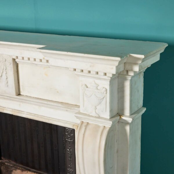 Antique George III Style Neoclassical Marble Fireplace