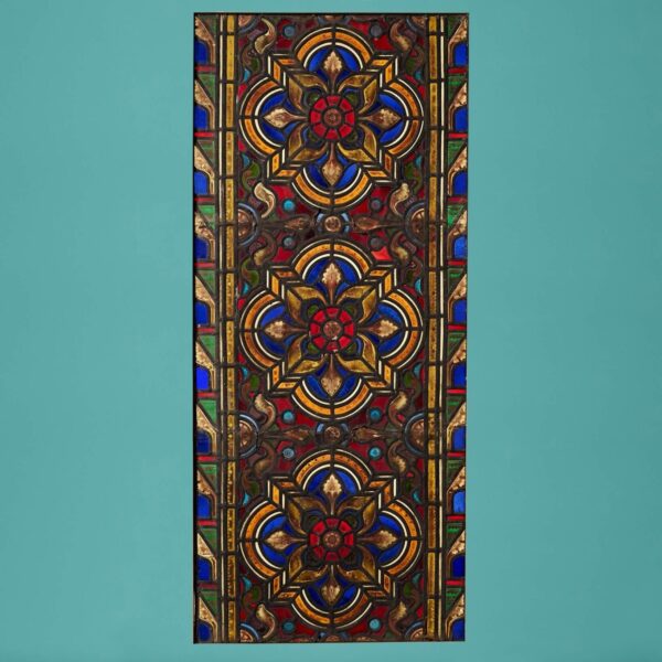 Large Victorian 19th Century Stained Glass Window