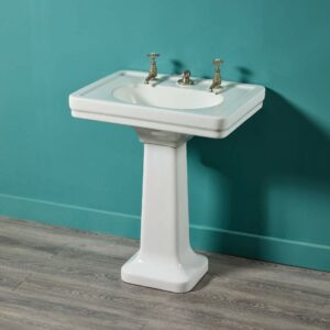 Reclaimed Art Deco Bathroom Pedestal Sink