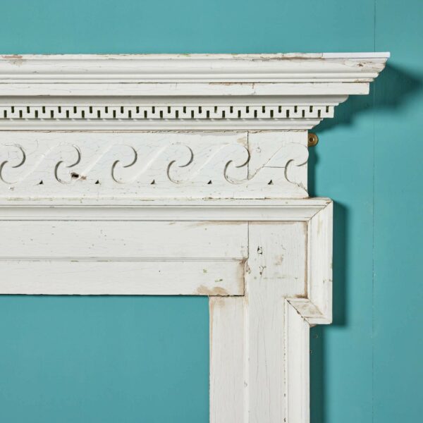 Antique Neoclassical English Pine Fireplace