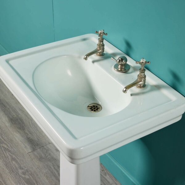 Reclaimed Art Deco Bathroom Pedestal Sink