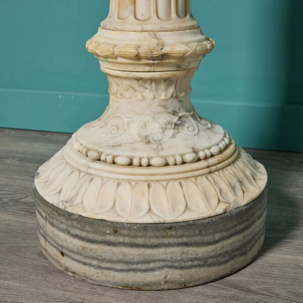 Carved Alabaster Marble Standard Lamp