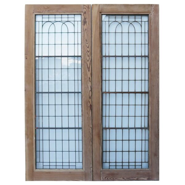 Set of Reclaimed Copperlight Art Deco Double Doors (10)