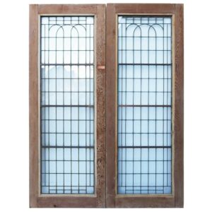Set of Reclaimed Copperlight Art Deco Double Doors (11)