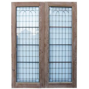 Set of Reclaimed Copperlight Art Deco Double Doors (12)