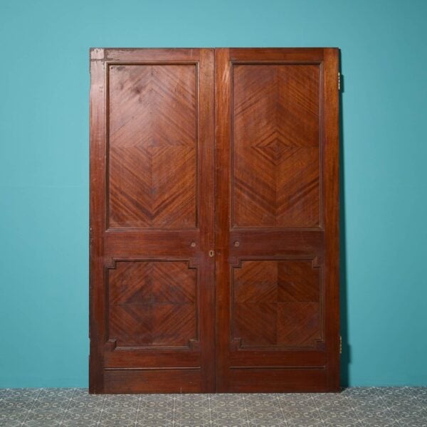 Set of Veneered English Victorian Double Doors