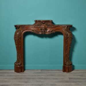 Baroque Style Carved Oak Fireplace