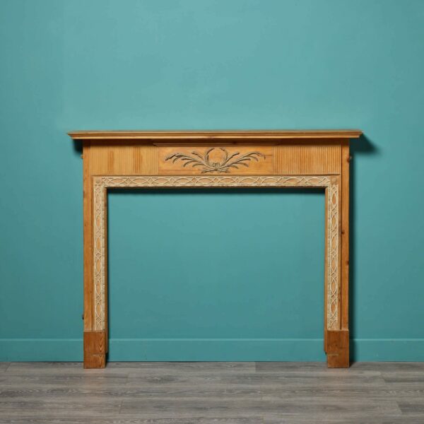 Antique Neoclassical Composition & Pine Fireplace