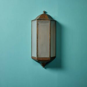 Victorian Bronze & Frosted Glass Wall Light