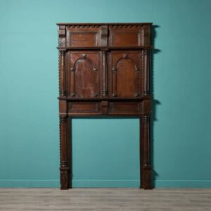 Early 17th Century Antique Oak Fireplace with Overmantel