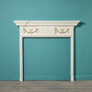 Antique Neoclassical Style Pine & Composition Fireplace