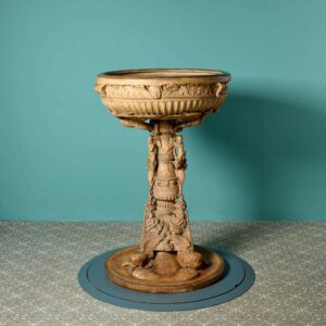 Large Antique Terracotta Water Font Attributed to Lorenzo Di Mariano