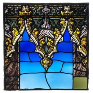 Reclaimed English Stained Glass Window Panel