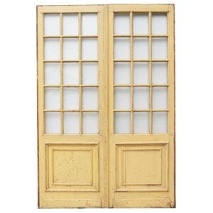 Set of Tall Glazed Reclaimed French Double Doors