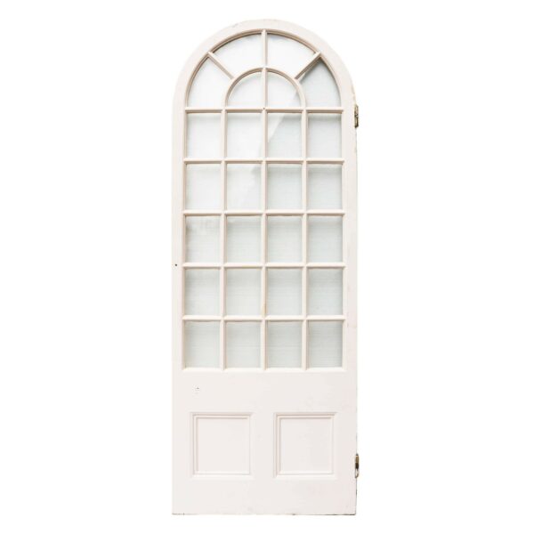 Antique Victorian Arched Glazed White Door