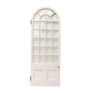 Antique Arched Glazed White Door