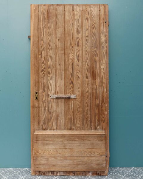 Antique French Pitch Pine Exterior Door