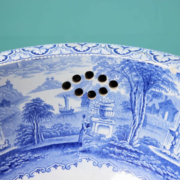 Antique Blue & White Transfer Print Bowl Sink