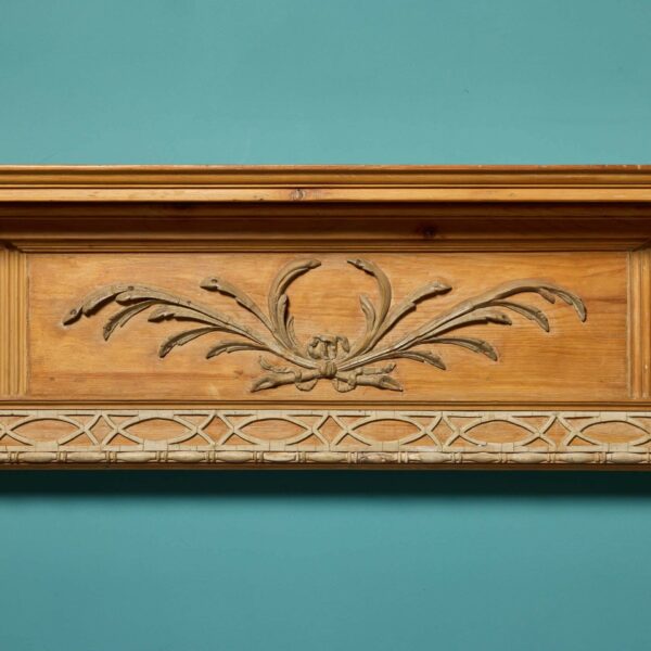 Antique Neoclassical Composition & Pine Fireplace