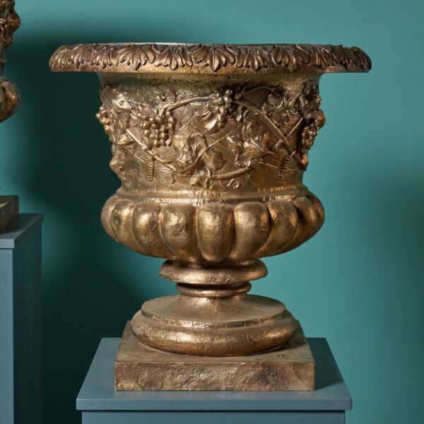 Pair of Reclaimed Victorian Style Cast Bronze Planters