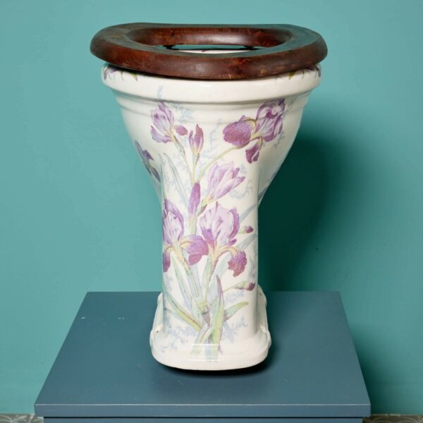 Antique Victorian Floral Toilet