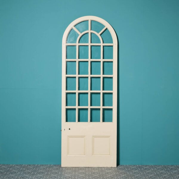 Antique White Pine Arched Glazed Door