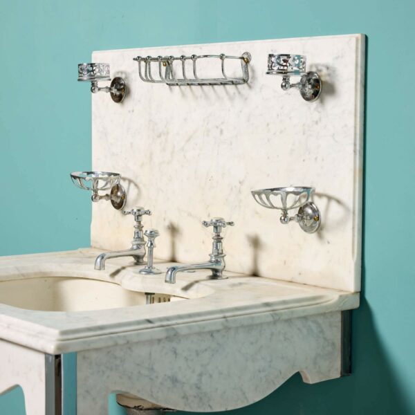 Antique Shanks Carrara Marble Sink