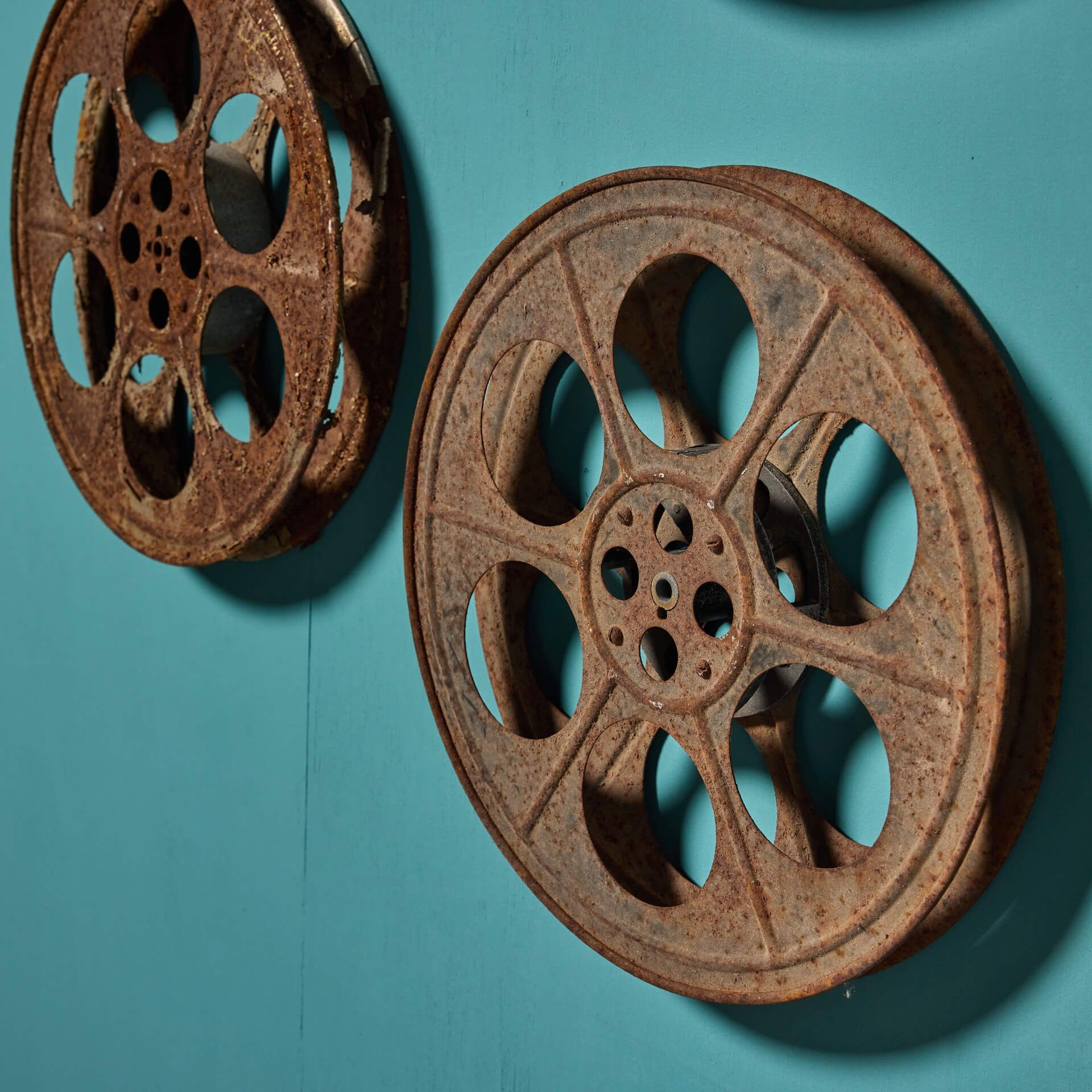 Collection of Vintage Cinema Projection Reels or Spools - UK Architectural  Heritage