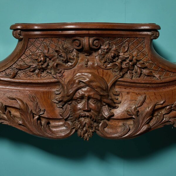 Baroque Style Carved Oak Fireplace