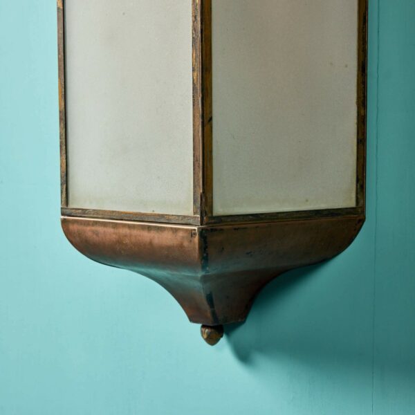 Victorian Bronze & Frosted Glass Wall Light