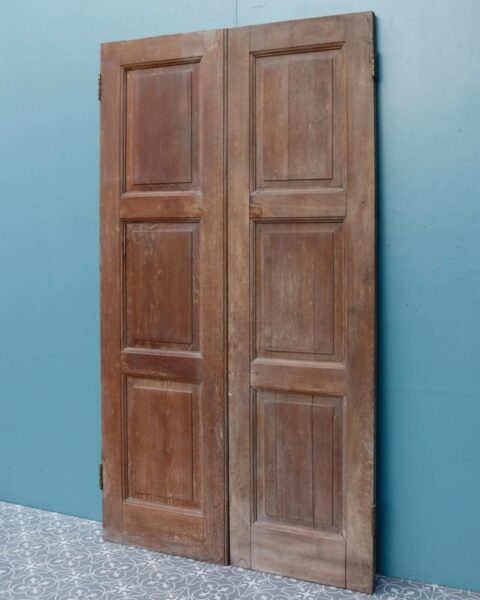 Set of Victorian Oak Double Doors with Frame