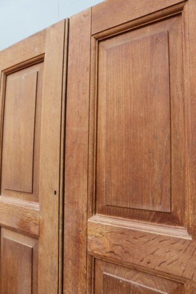 Set of Georgian Style Oak Double Doors with Frame