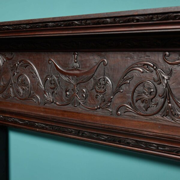 Carved Antique Mahogany Fire Surround