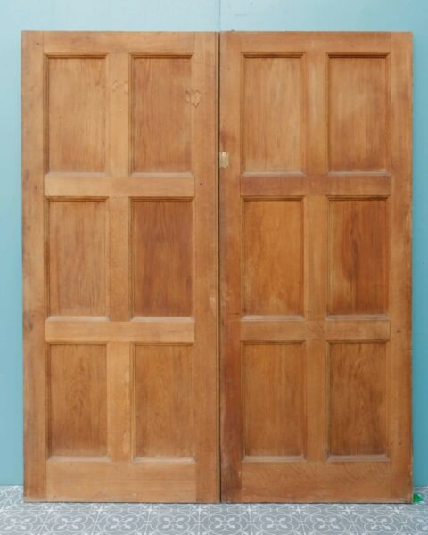 Set of Georgian Style Oak Double Doors with Frame