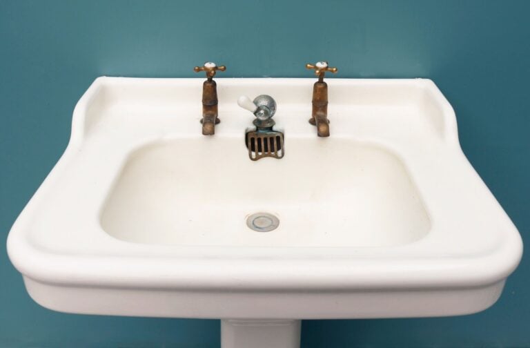 Reclaimed Art Deco Porcher Pedestal Sink UK Architectural Heritage