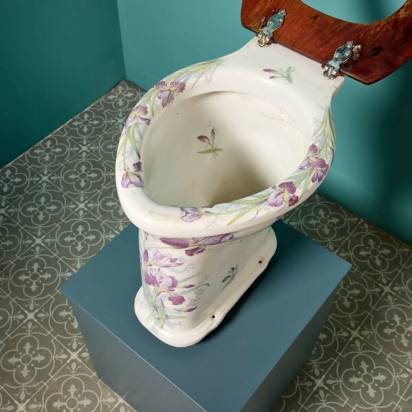 Antique Victorian Floral Toilet