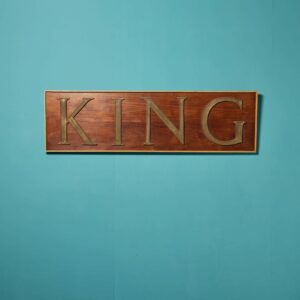 Large Reclaimed ‘King’ Wall Hanging Sign