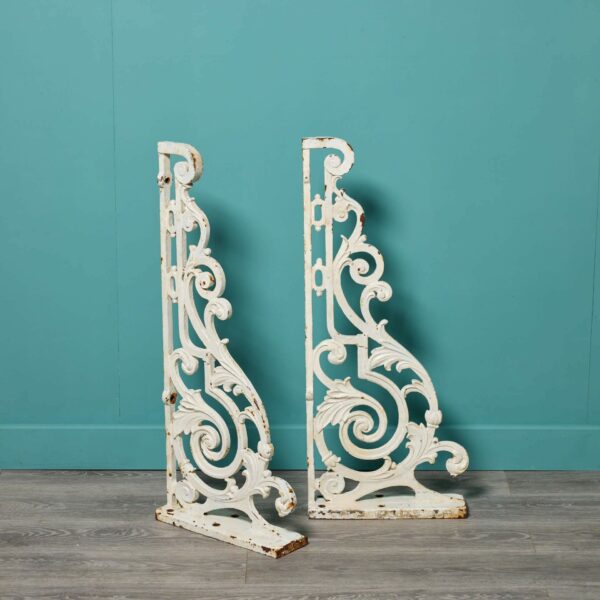 Pair of Antique Cast Iron Wall Brackets