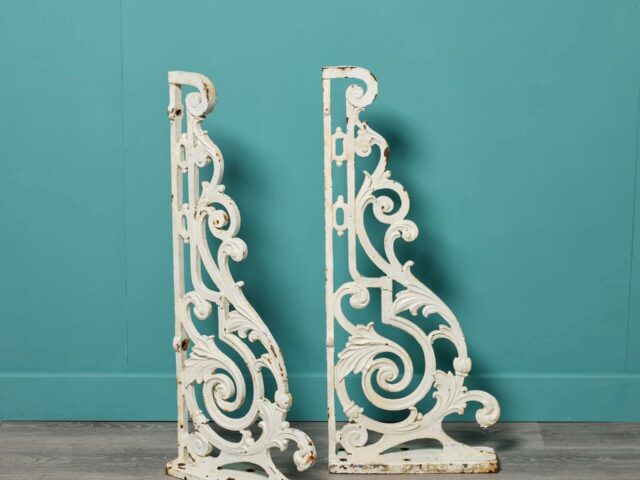 Pair of Antique Cast Iron Wall Brackets