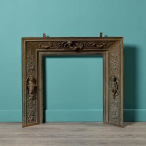 Antique Neoclassical Style Bronze Fire Insert