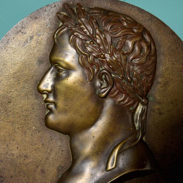 Large Cast Bronze Plaque of Roman Emperor