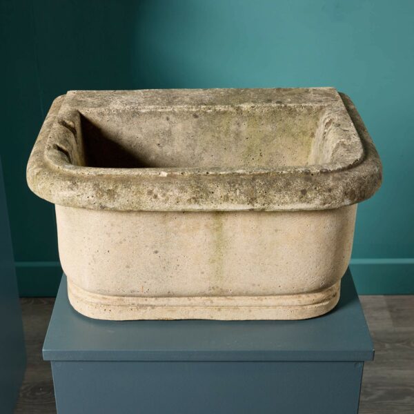 Two Weathered Stone Garden Planters or Sinks