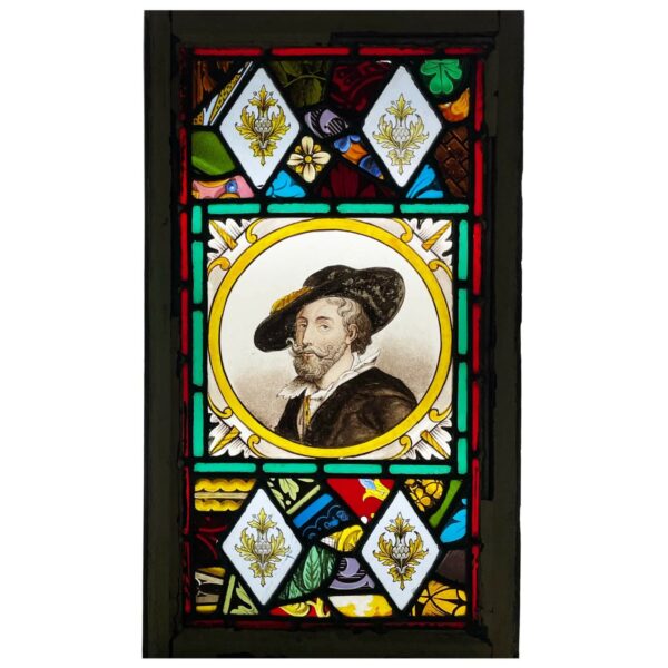 Two English Georgian Style Stained Glass Windows
